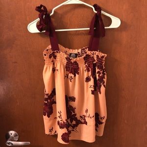 NWOT Bobeau Tie Shoulder Tank. Size S.